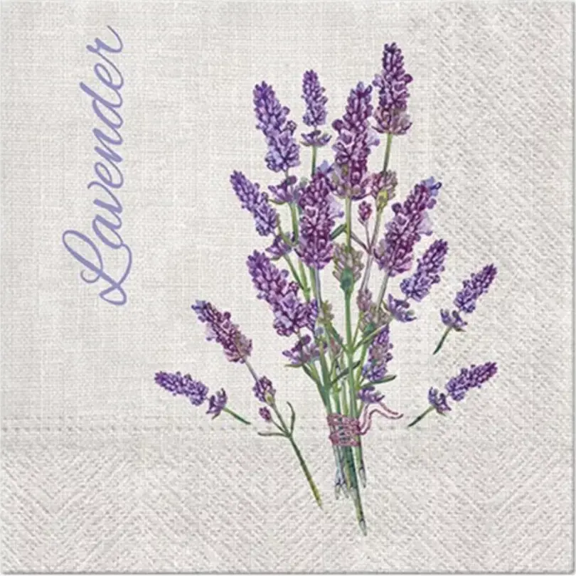 Serviette 20er-Set Lavendelzweig