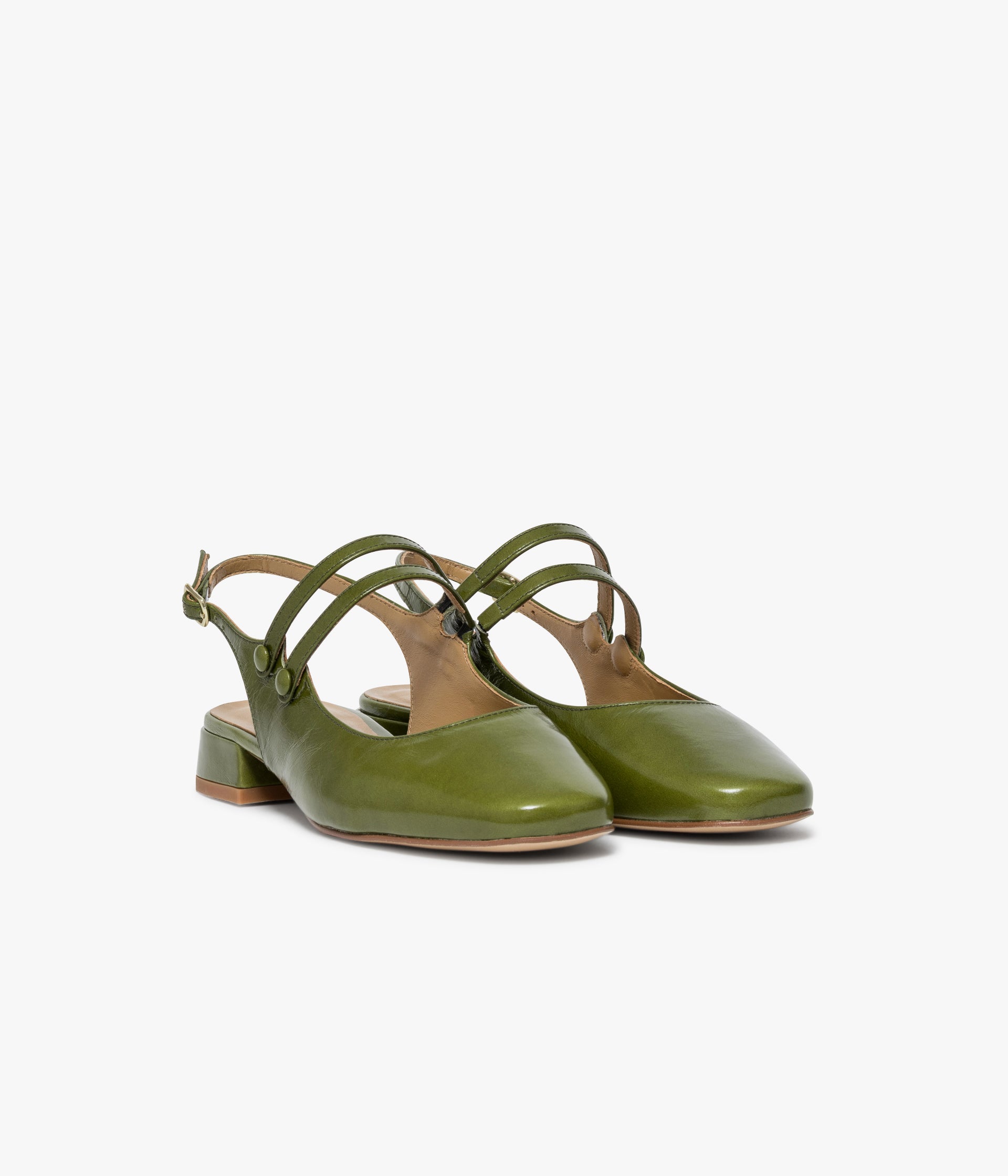 Ballerine Slingback Synthia vert cactus