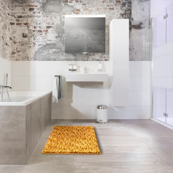 Badematte »Mirage«, BxL: 60 x 100 cm, curryfarben, aus 100% Polyacryl