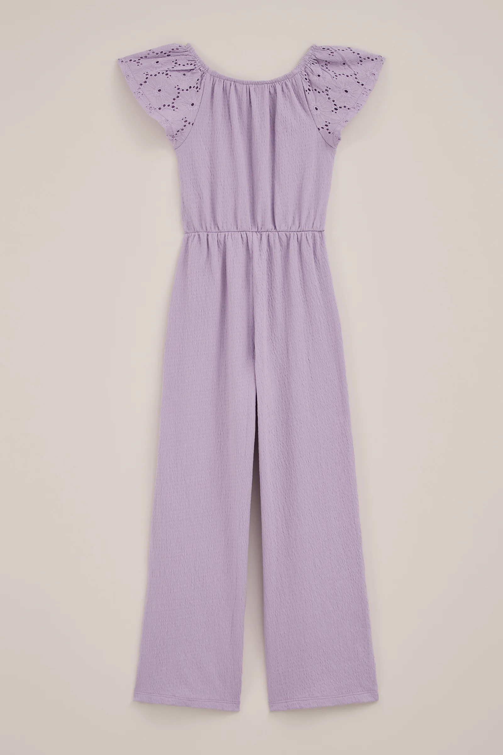 Meisjes jumpsuit met structuur