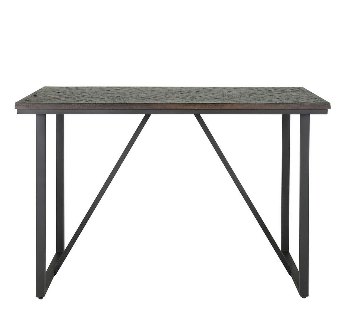 CHEVRON - Table haute bois L140