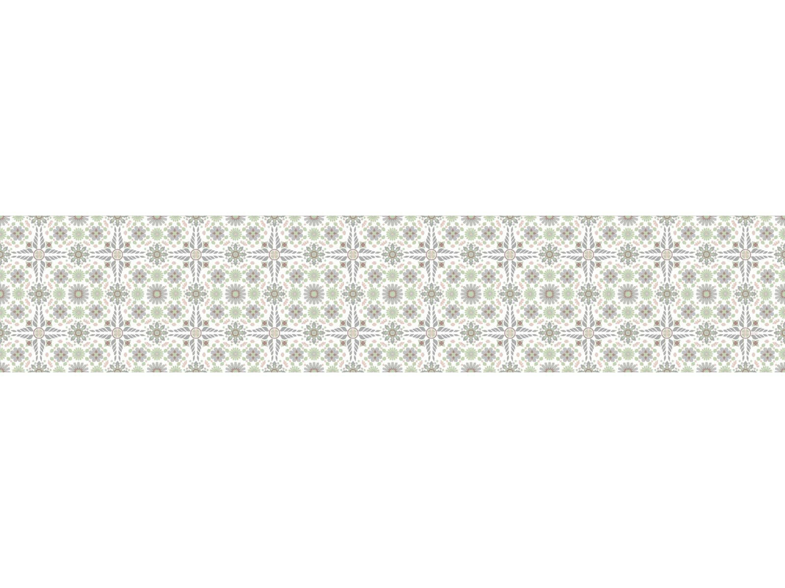 LISBONNE - Crédence adhésive vert clair 200x40cm