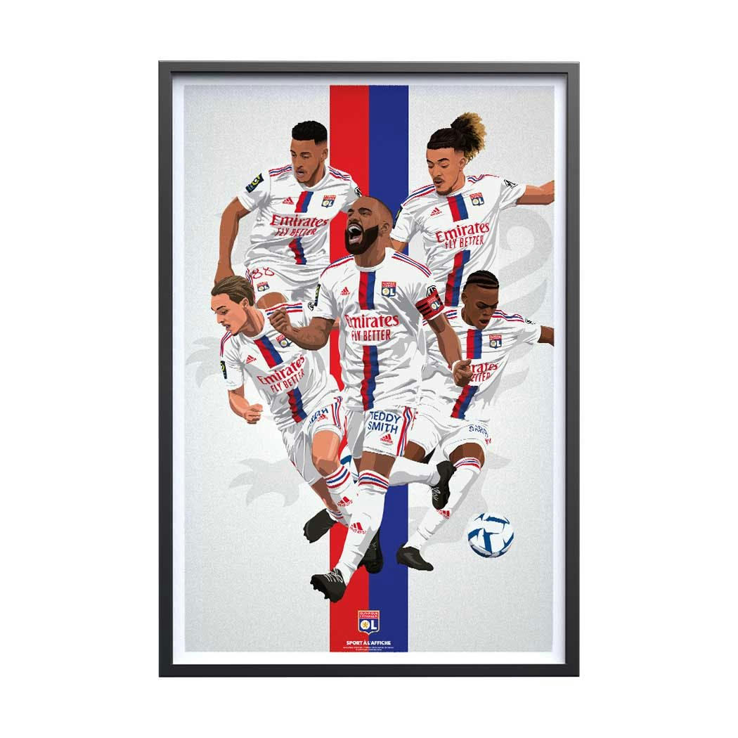 FOOT - Affiche Foot - Olympique Lyonnais - Les Gones 30x40cm