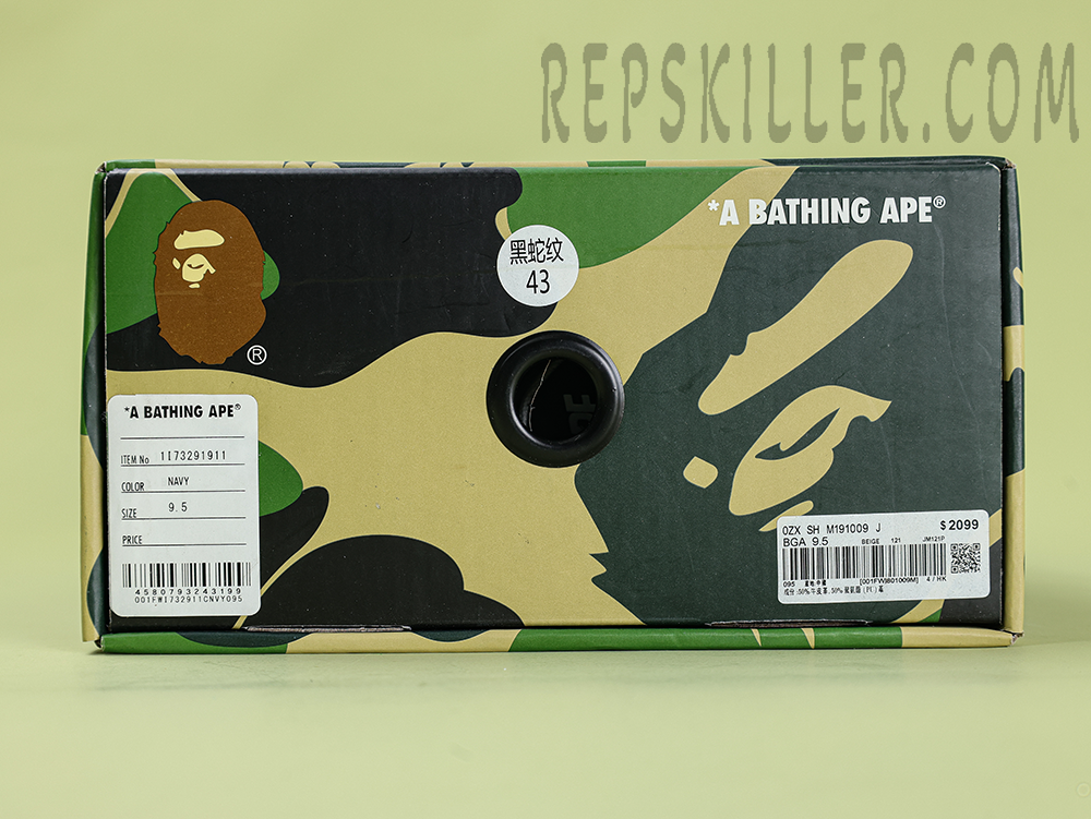 A BATHING APE BapeSta Snakeskin Black Low Sneakers