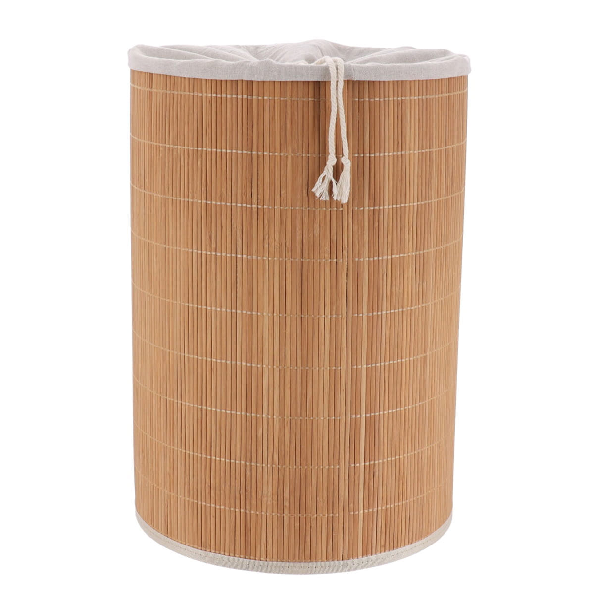 Cesto de roupa wc dobrável castanho em bambu