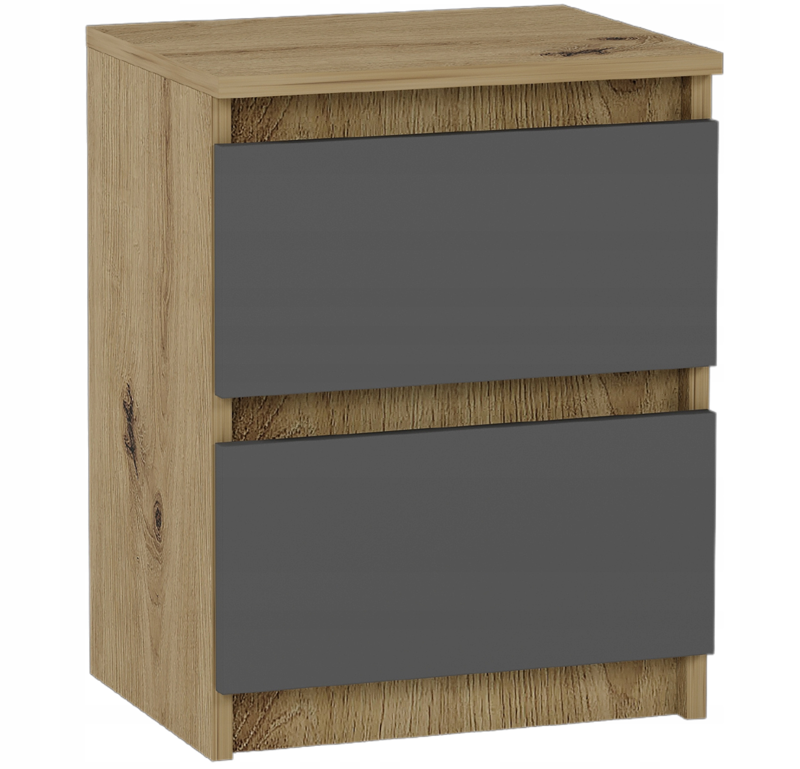 Szafka nocna 40cm 2 szuflady komoda stolik FRAMIRE R-2 artisan mix antracyt