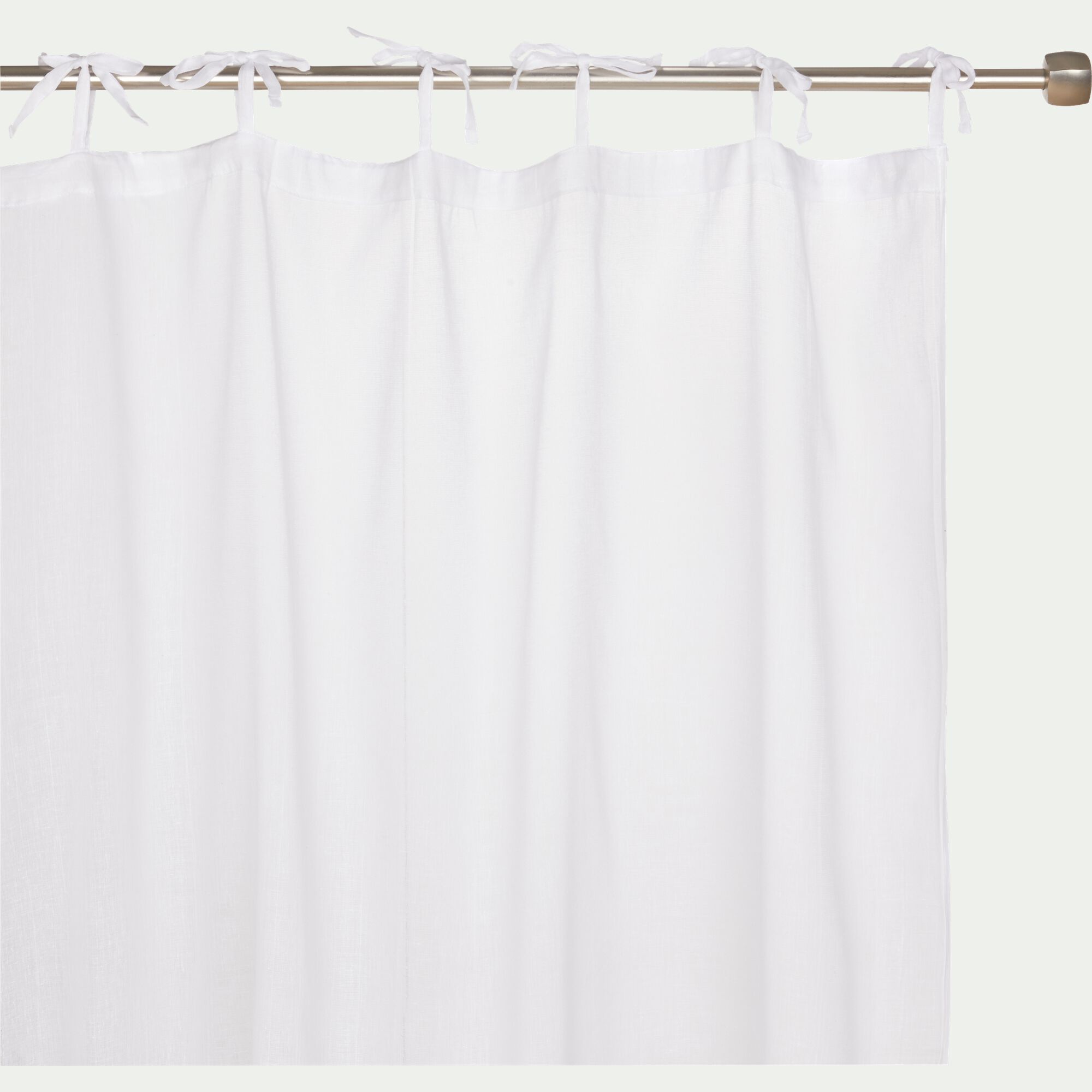 LOLA - Voilage à nouettes en coton 105x250cm - blanc