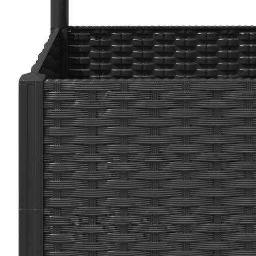 NNEVL Garden Planter with Trellis Black 80x40x136 cm PP