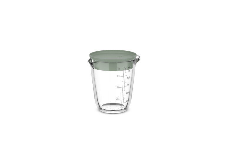 glas maatbeker chef it 500 ml met deksel - nordic sage