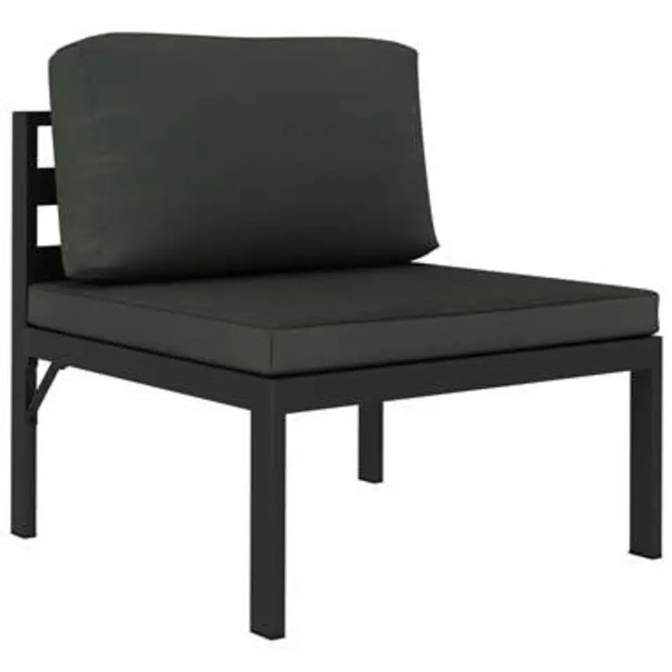 vidaXL - Loungeset - Antraciet - Aluminium