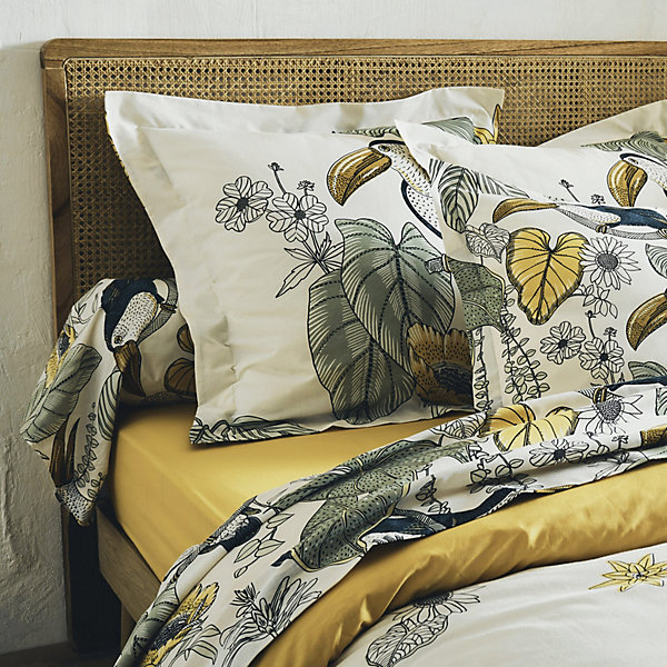 Ensemble drap plat et 2 taie Toco (280x310 cm - Kaki)