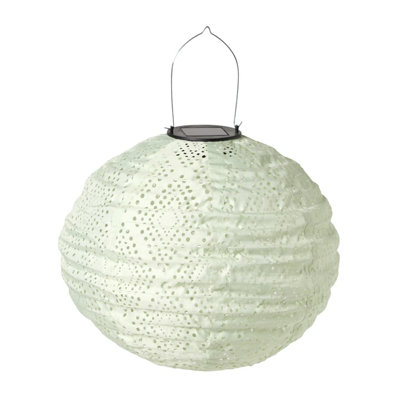 Solar barok lampion rond - groen - &Oslash;30 cm