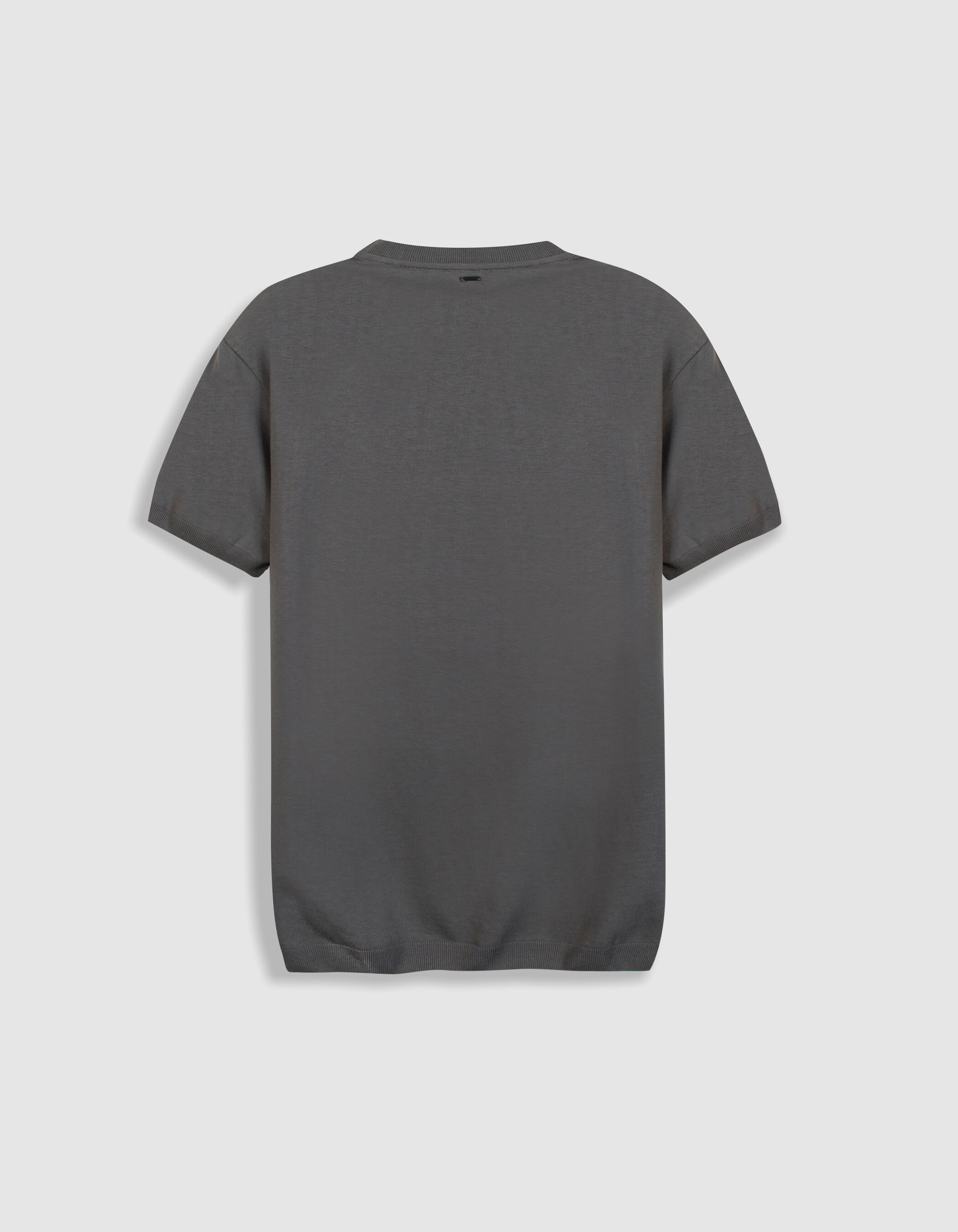 T-shirt col rond gris coton modal Homme