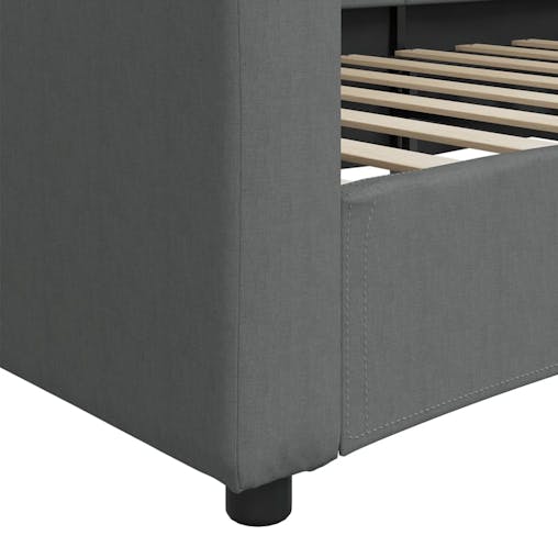 NNEVL Day Bed Dark Grey 90x190 cm Fabric