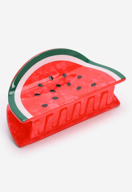 Womens Red Watermelon Claw Hair Clip