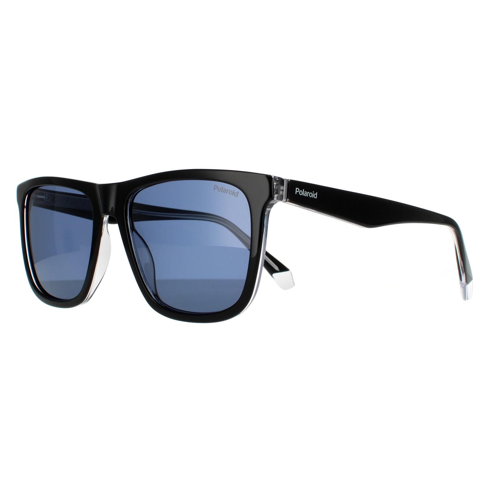 Polaroid Square Black Blue Polarized Sunglasses