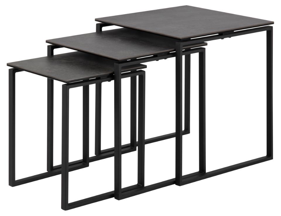 BRAM Salontafel Muker - 50 x 50 cm - Zwart