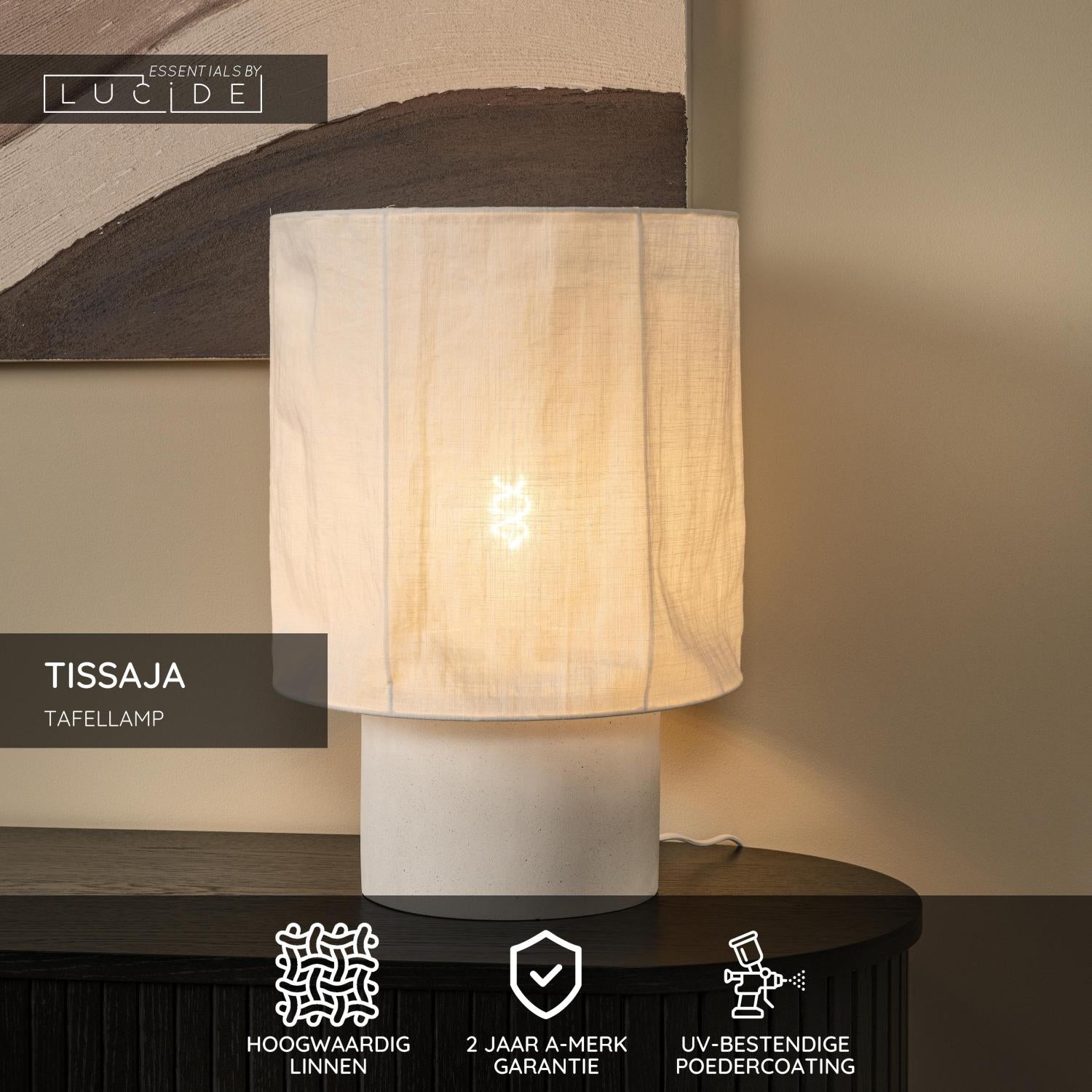 Lucide TISSAJA Tafellamp - Wit