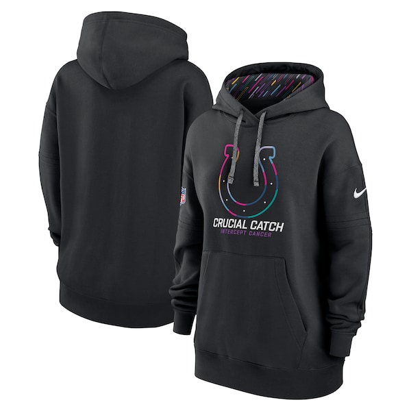 Indianapolis Colts Nike Women's 2024 NFL Crucial Catch Club Pullover Hoodie - Black