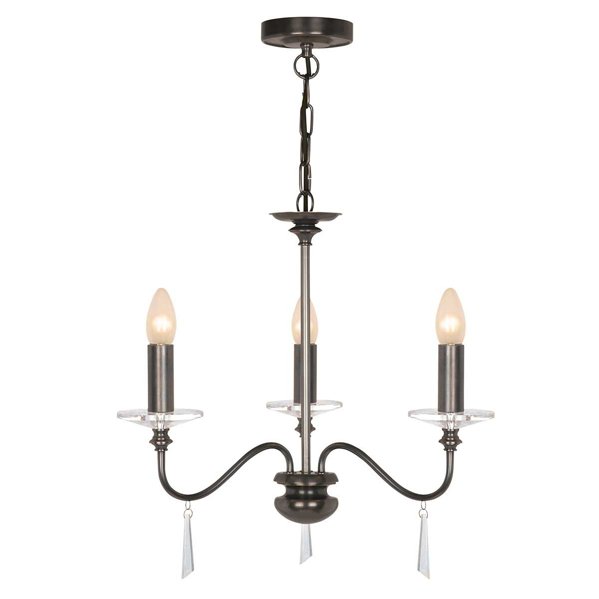 Lampa wisząca stary brąz Finsbury Park3xE14x60W wym: 108x55x55 cm Elstead