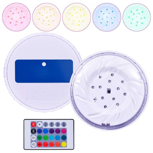NNEVL Submersible Floating Pool LED Lamp Remote Control Multi-colour