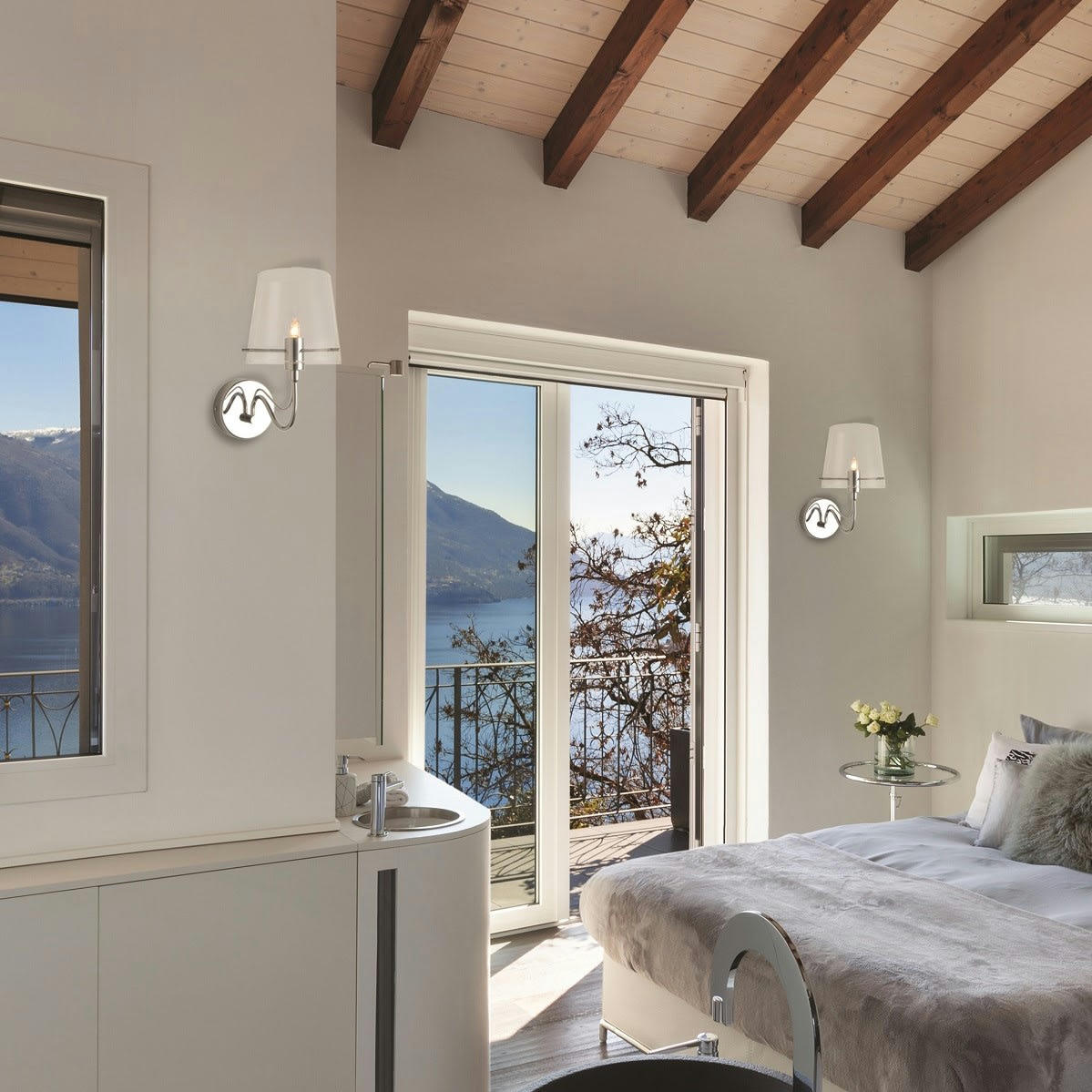 CORNWALL - Applique en métal argenté