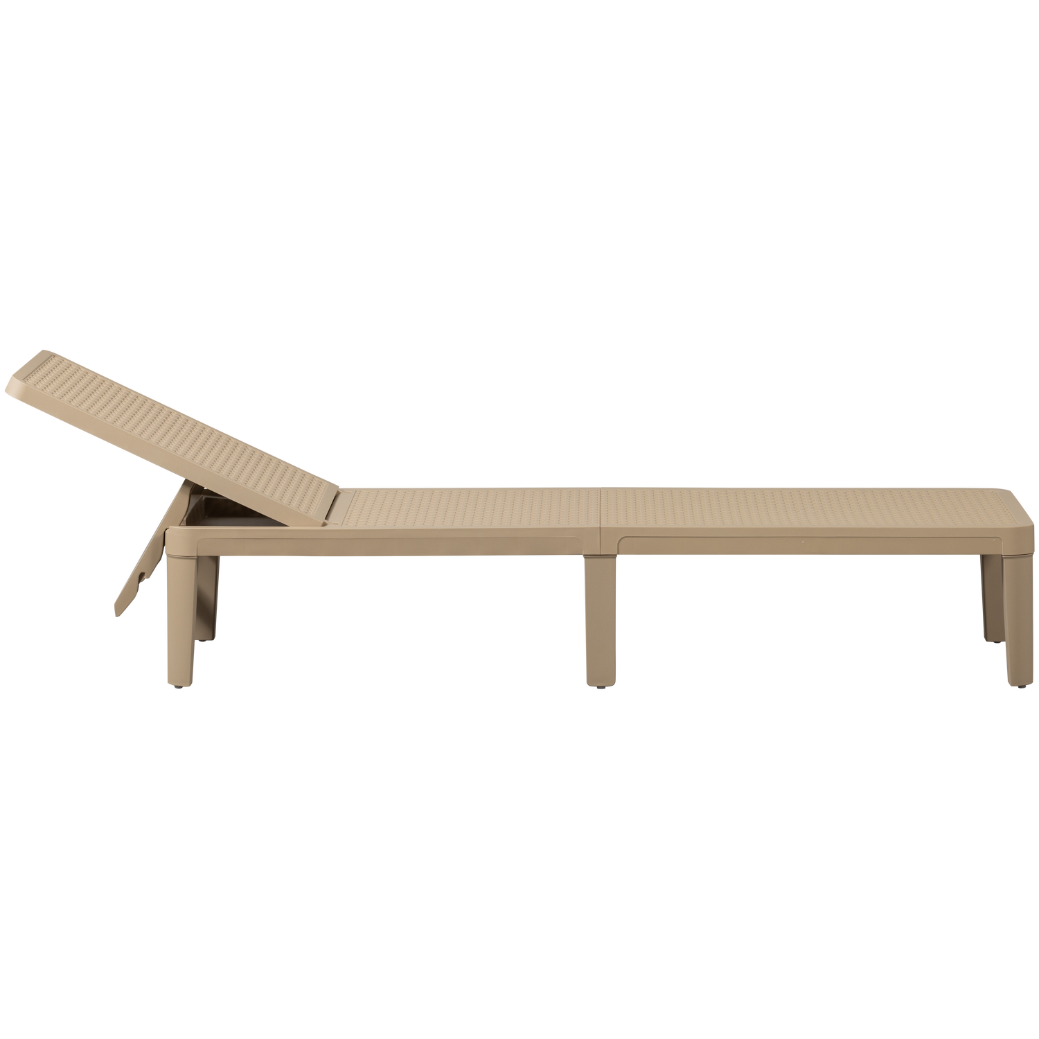 WOOOD ligbed tuin Jinte - Kunststof - Zand - 29x55x191