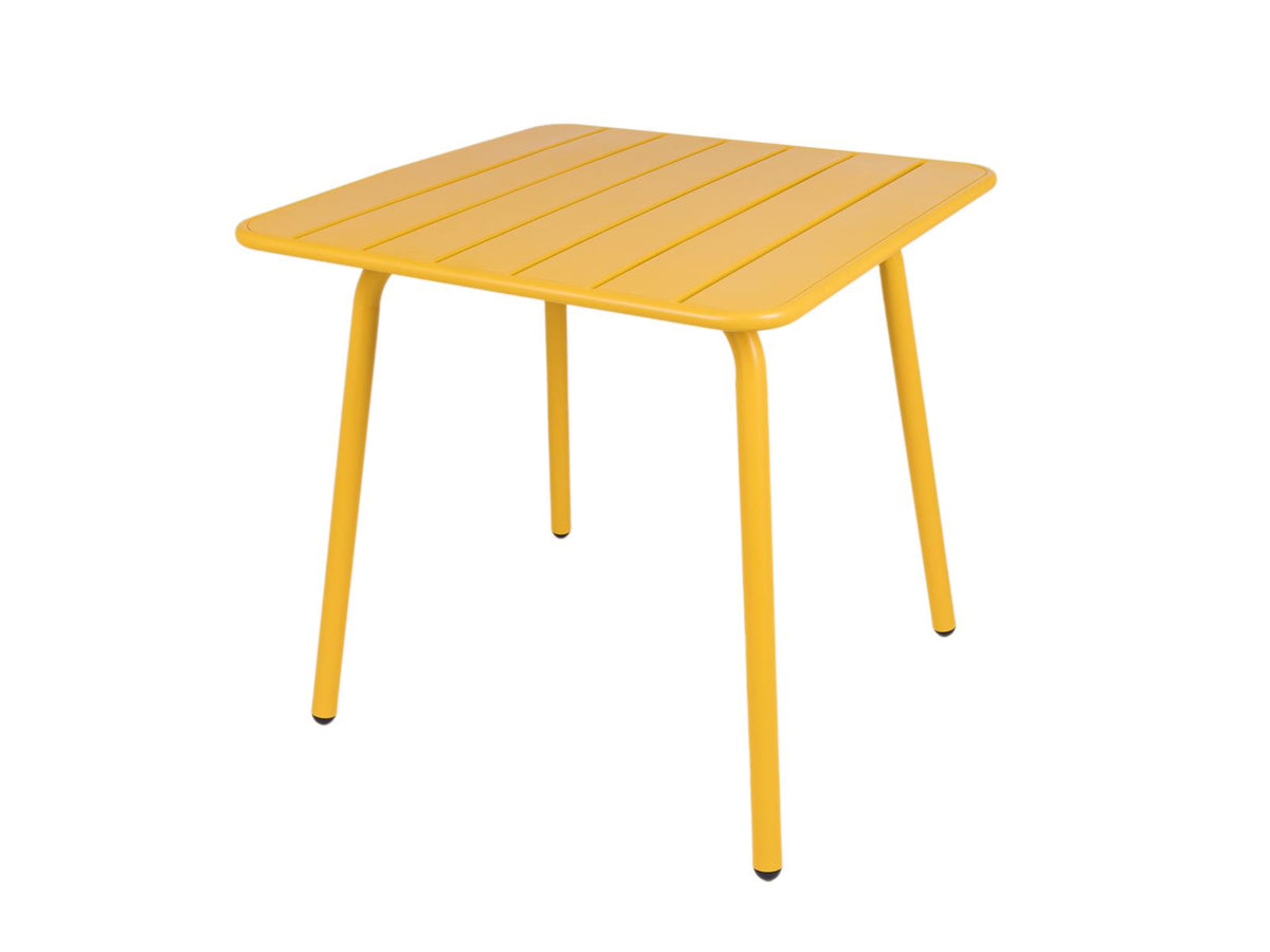 MaximaVida metalen vierkante tuintafel Max 80 x 80 cm okergeel