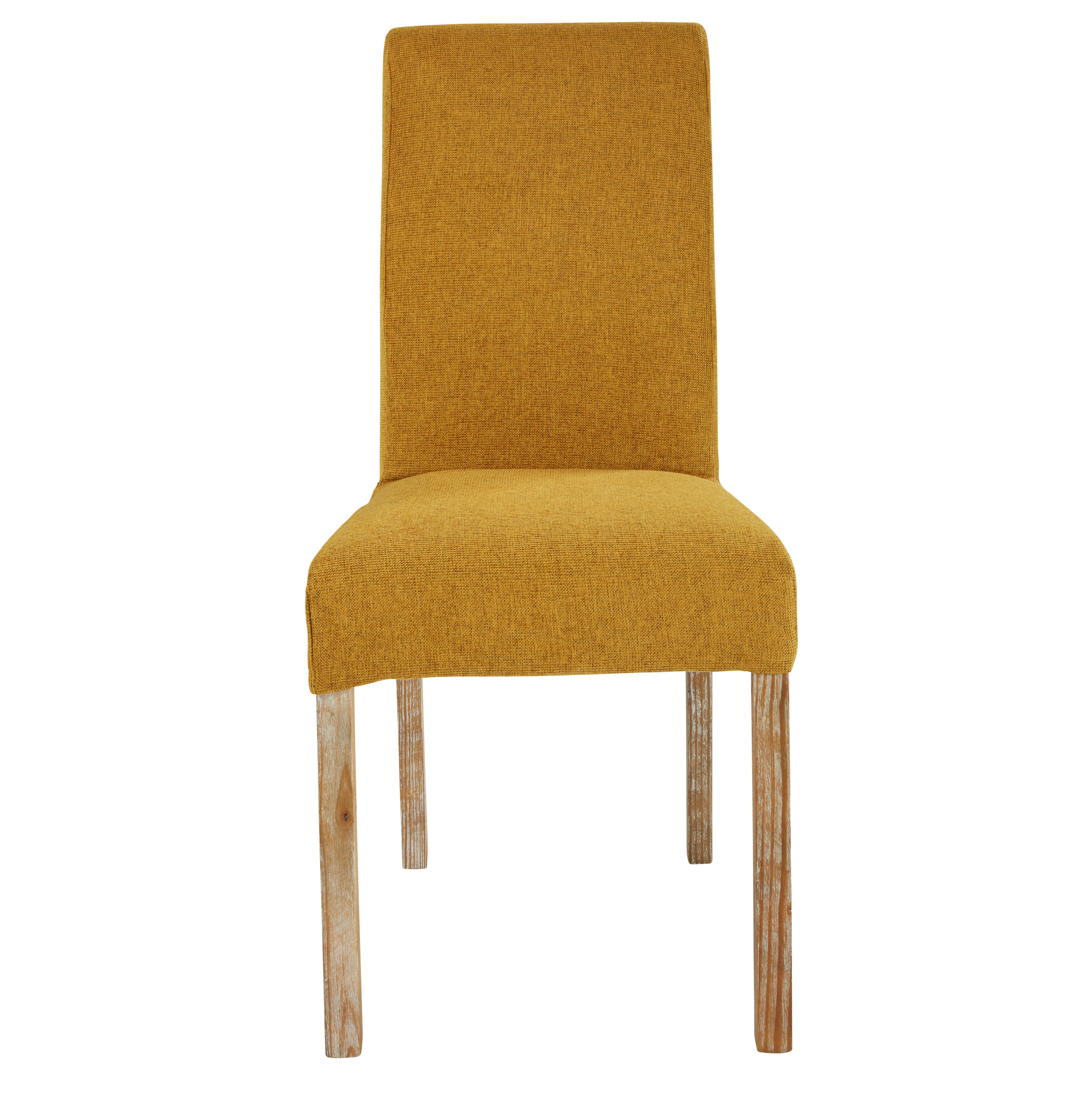 Margaux - Housse de chaise en tissu recyclé ocre, compatible chaise MARGAUX