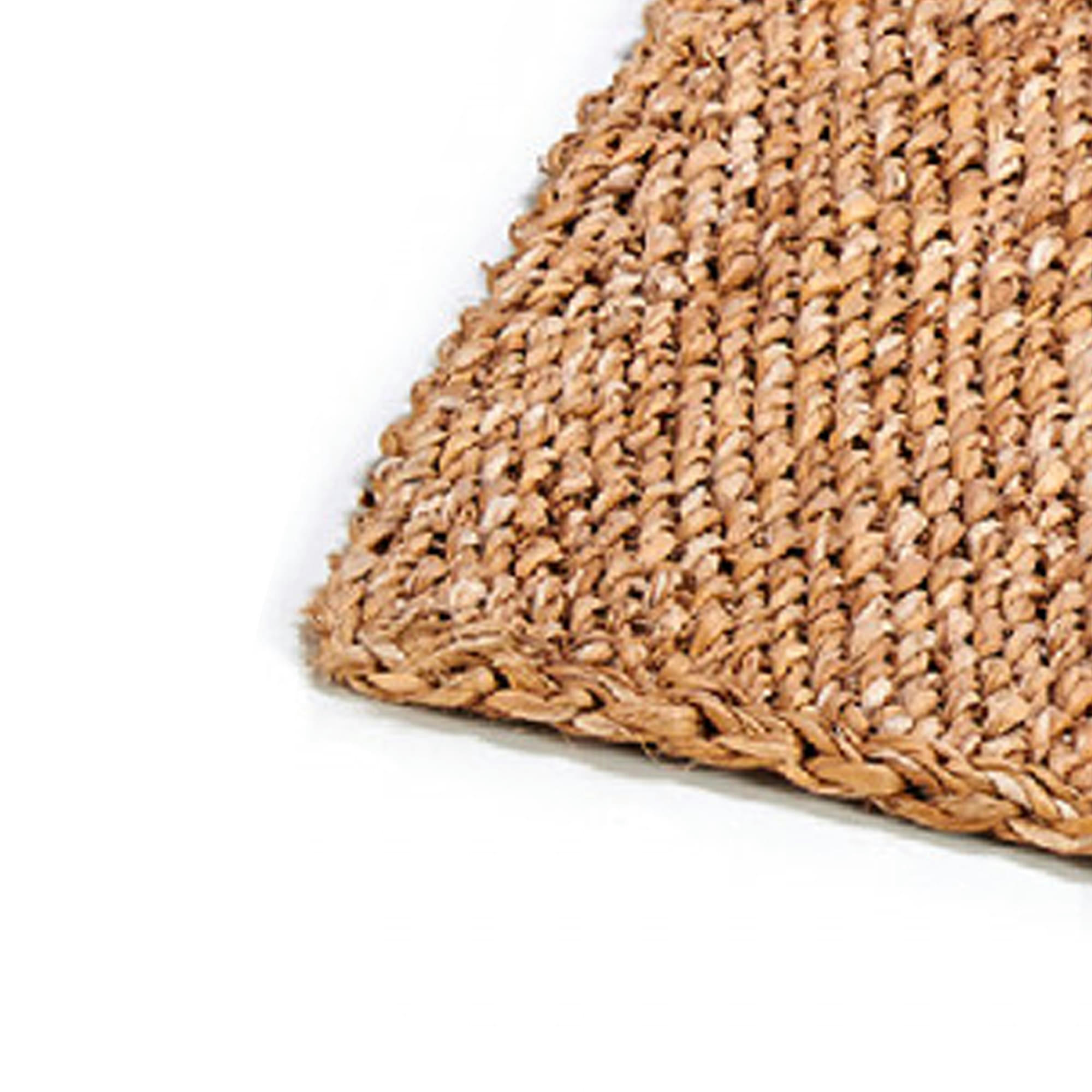 - Tapis descente de lit tressé en jacinthe d'eau 90x60cm