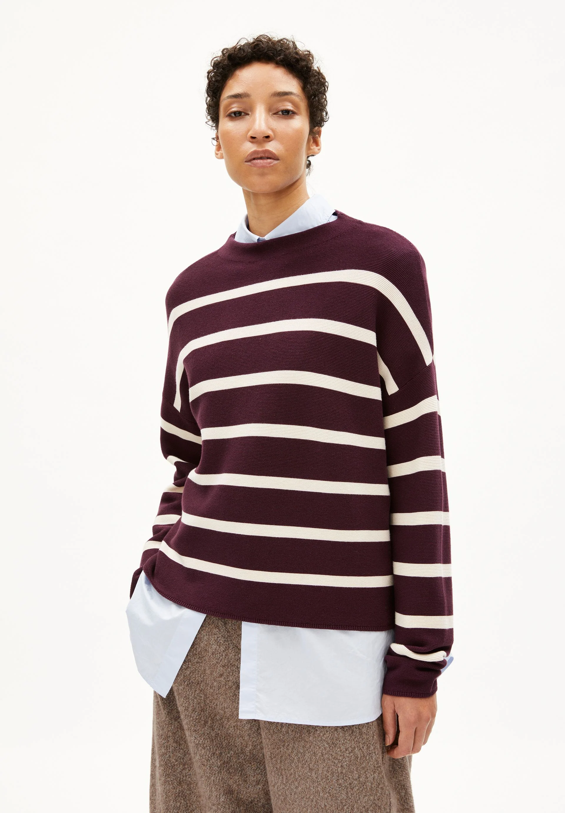 MERINAA STRIPES STRICKPULLOVER
