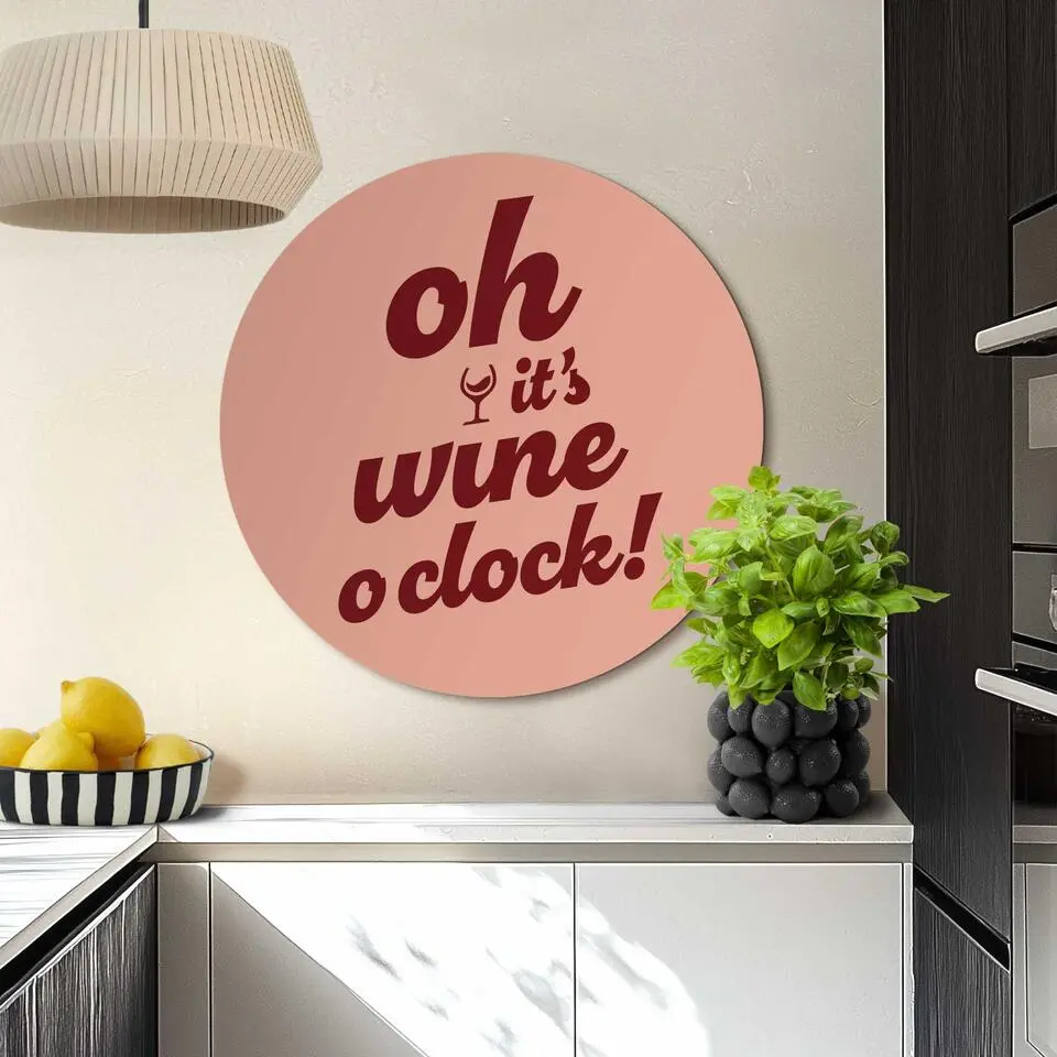 Glasschilderij Tijd voor wijn - &Oslash; 70 - Rood