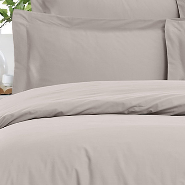 Drap housse uni satin de coton bonnet 30 cm Taupe 160x200 cm VERSALUXE