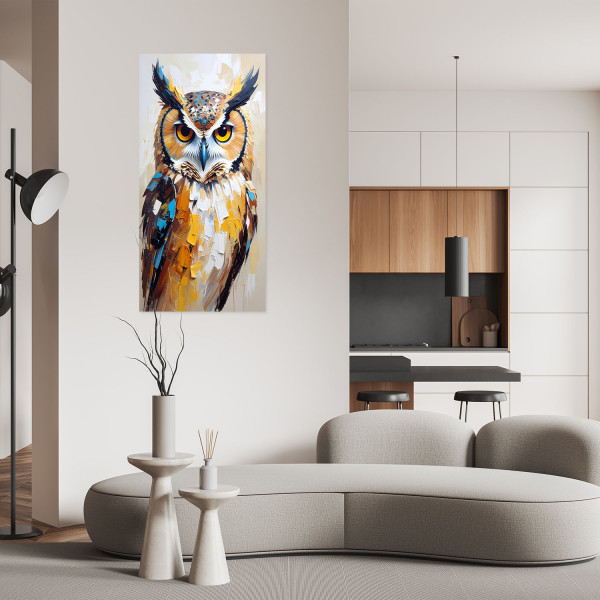Naklejka samoprzylepna do salonu Feeby Ptak Przyroda jak malowany 40x80