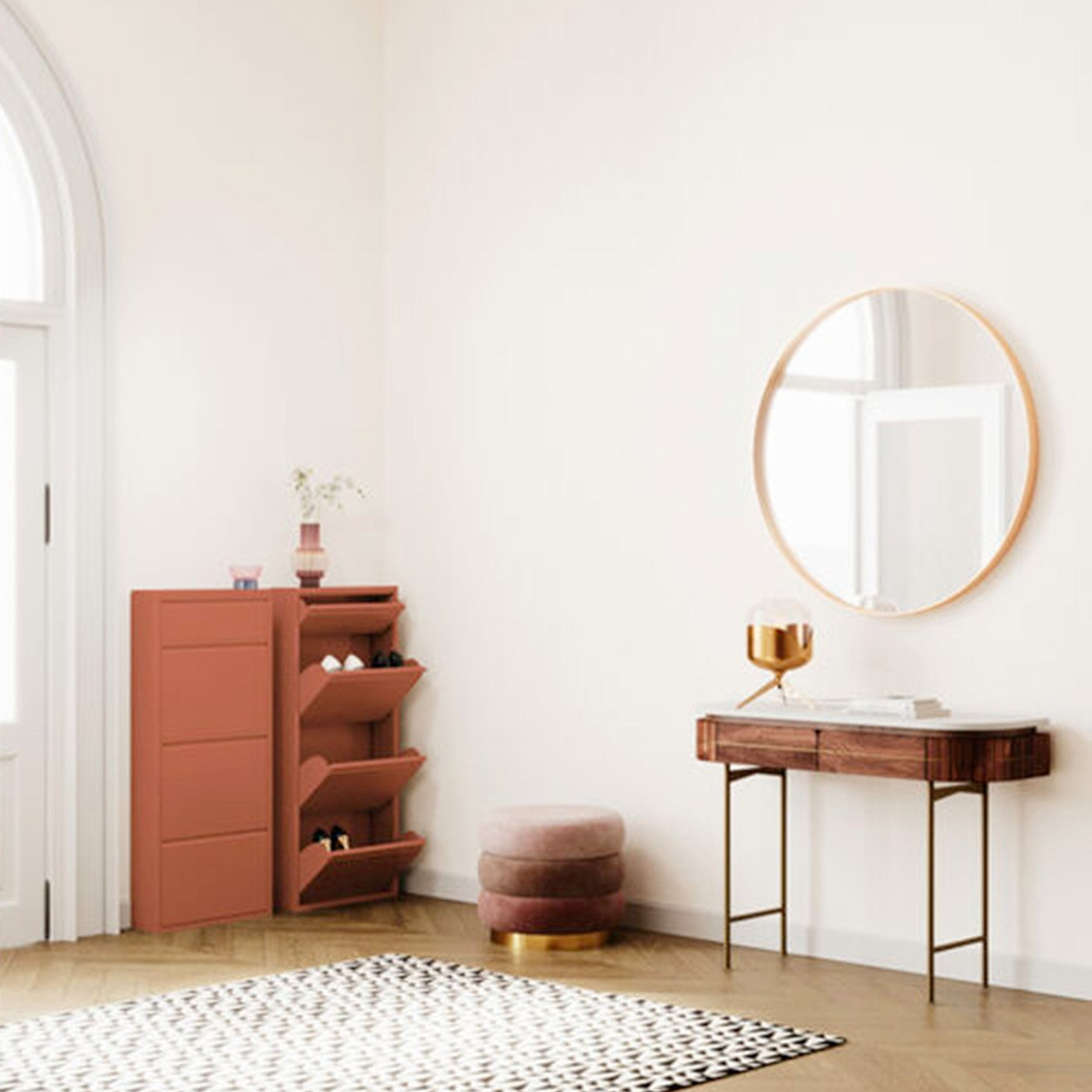 Schoenenkast Caruso bruin 3+1 laden Kare Design