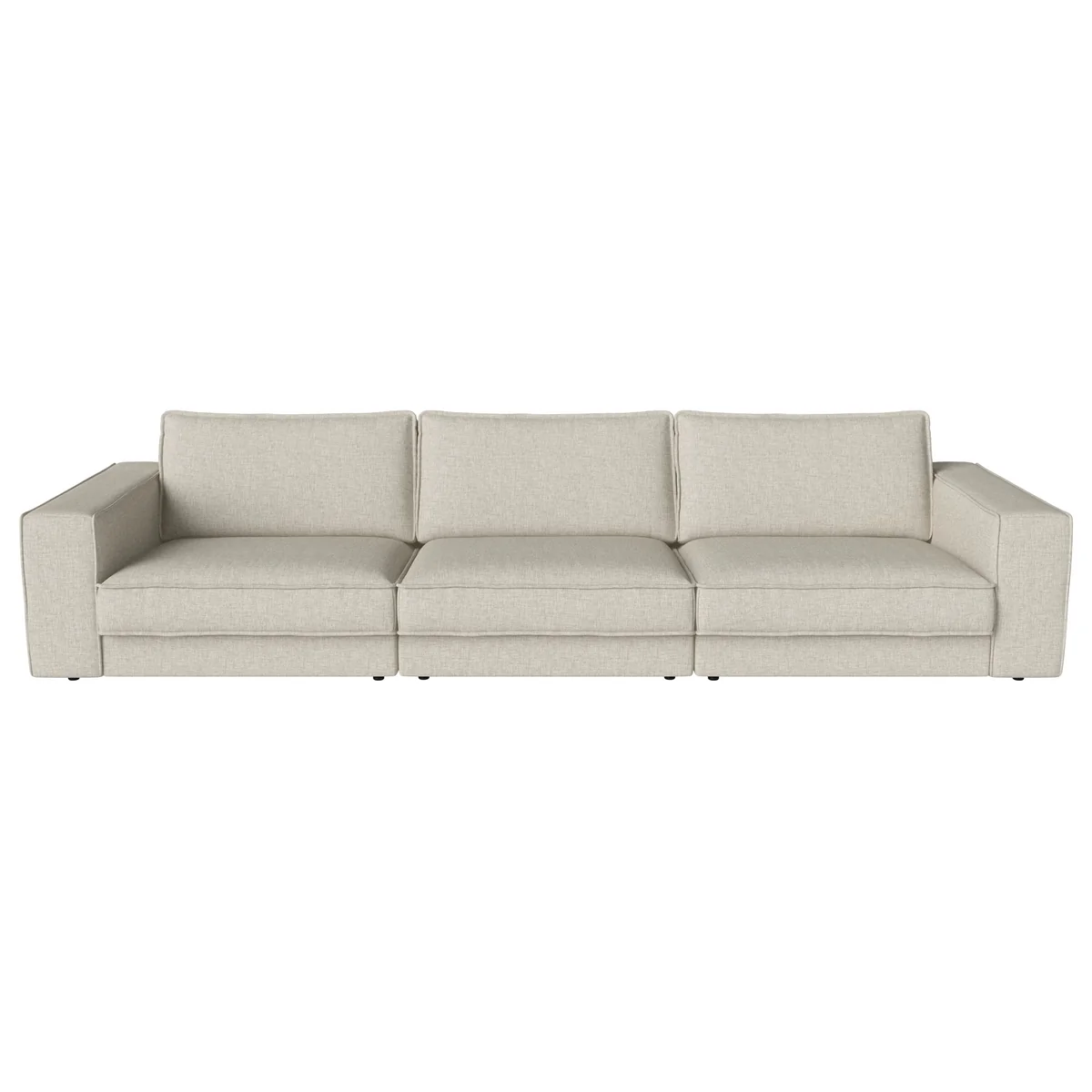 Bolia - Noora Modulsofa 3-Sitzer 350 x 127 cm, Nantes hellgrau