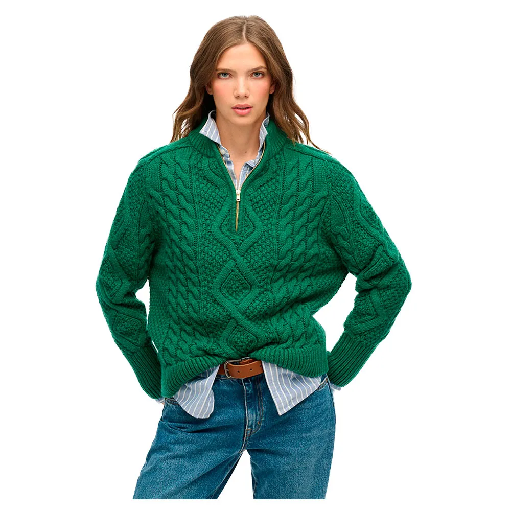 Superdry Aran half zip sweater