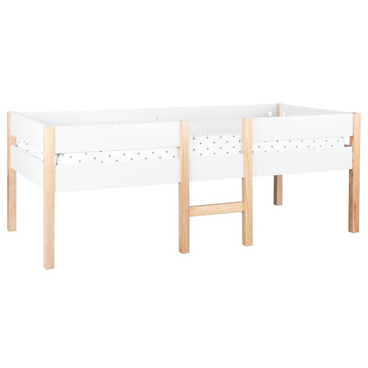 ALTO - Lit enfant   blanc  effet bois    90x200