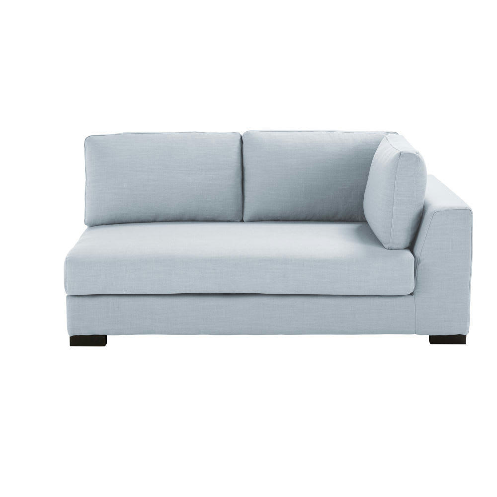 Terence - Accoudoir droit pour canapé modulable 2 places bleu glacier