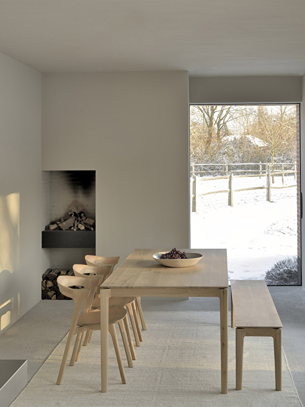 Table bok chene massif - ethnicraft chene clair