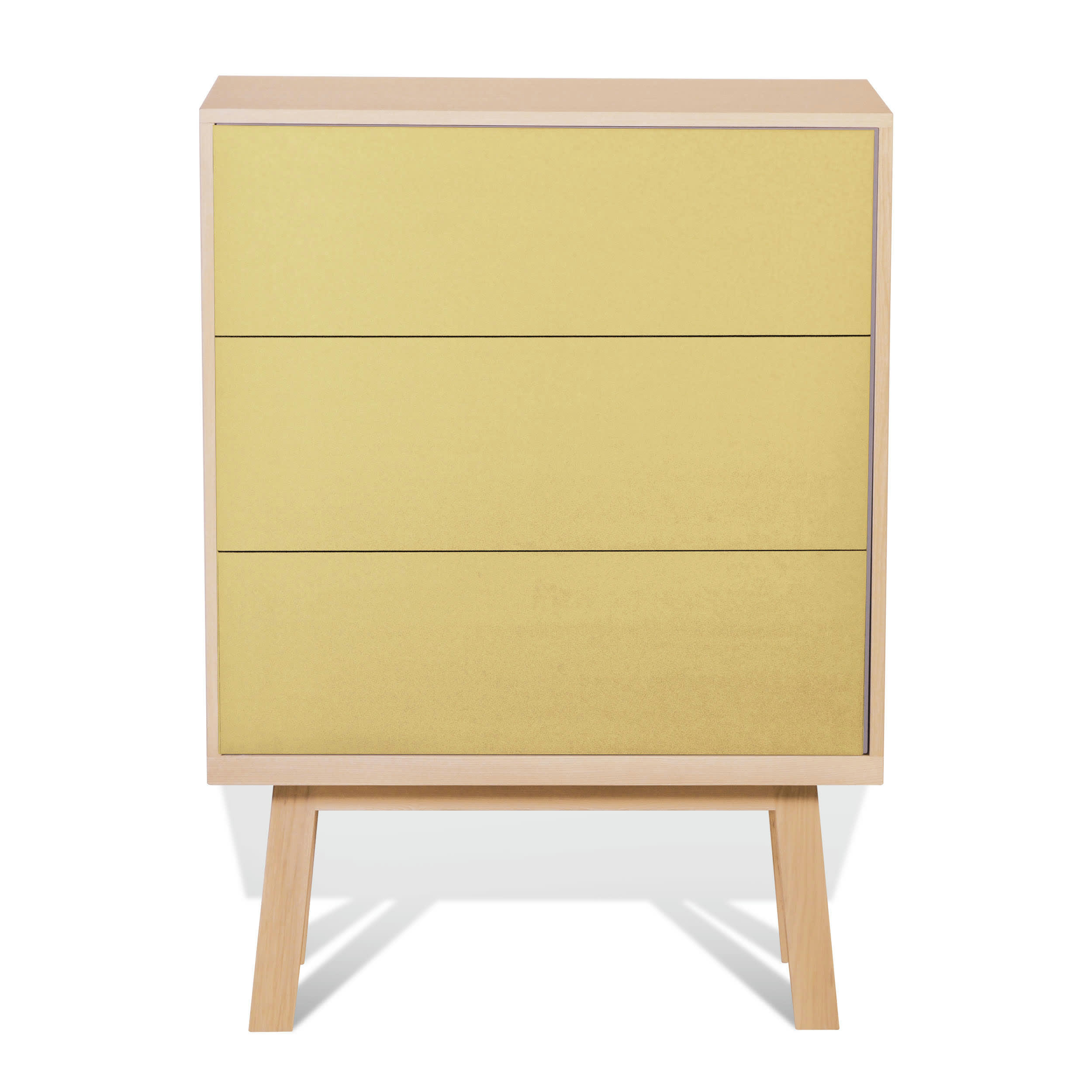 KUBE - Commode 3 tiroirs de 90 cm de large, en frêne