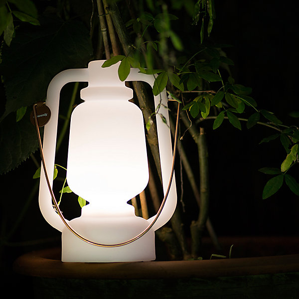 Lampe de table blanche IP44 avec haut-parleur Bluetooth - STORM MUSIC