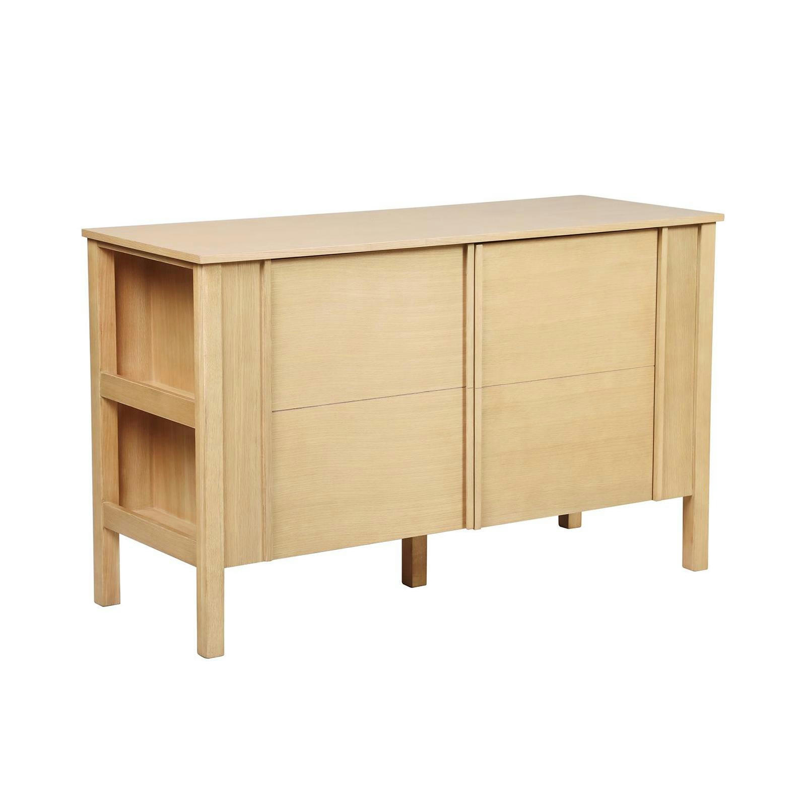 NESTO - Meuble double vasque 130cm chêne  portes lisses