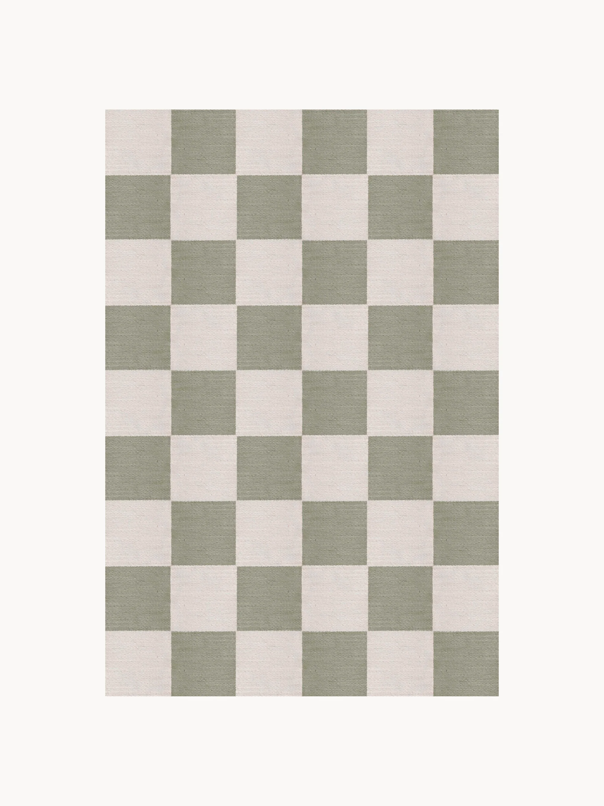 Handgewebter Kurzflor-Jute-Teppich Chess Flatweave