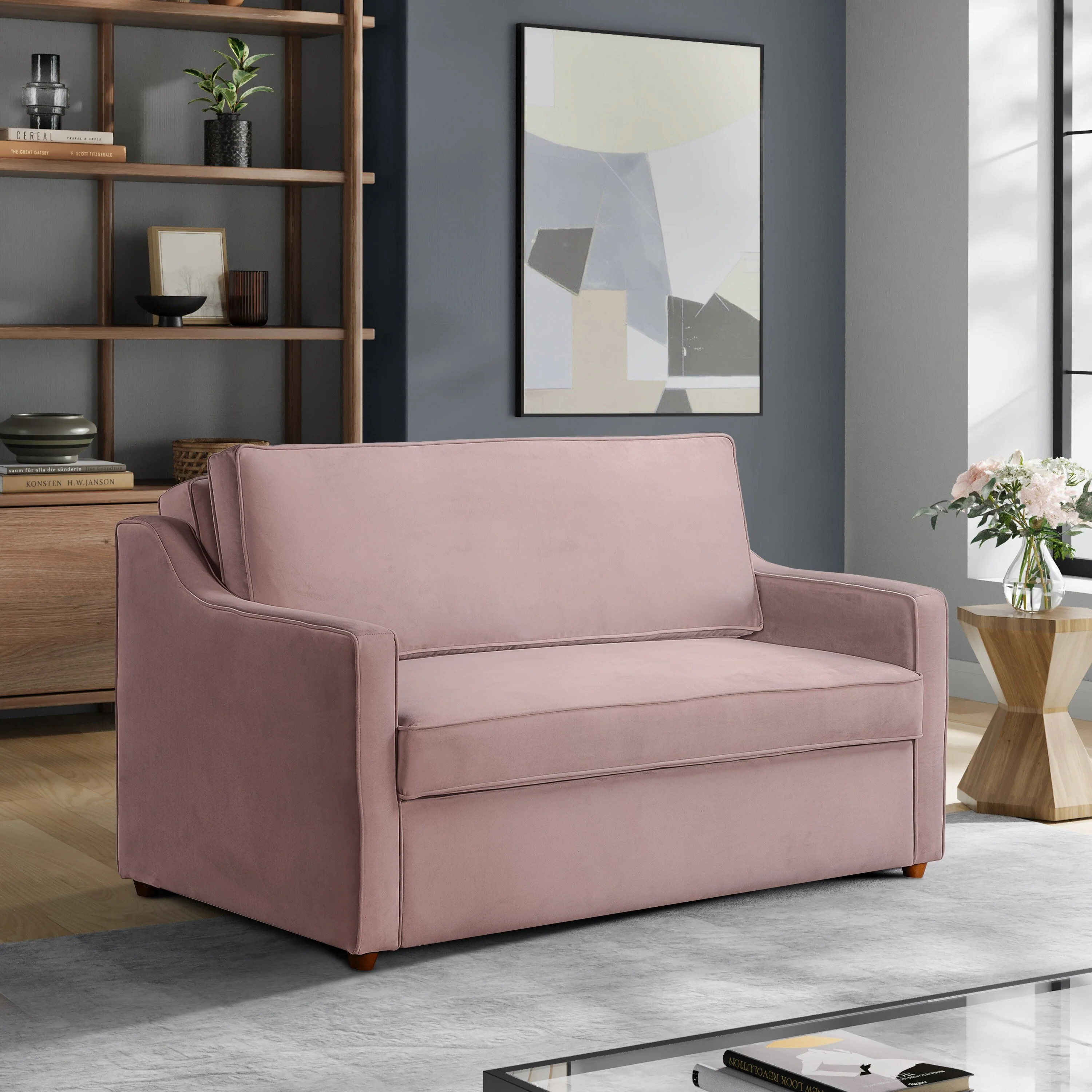 Serta Delaney Convertible Loveseat