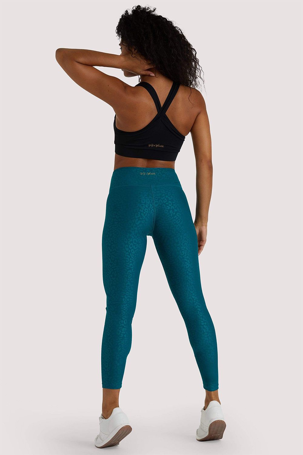 Wolf & Whistle Teal Wet Look Croc 'Leggings'