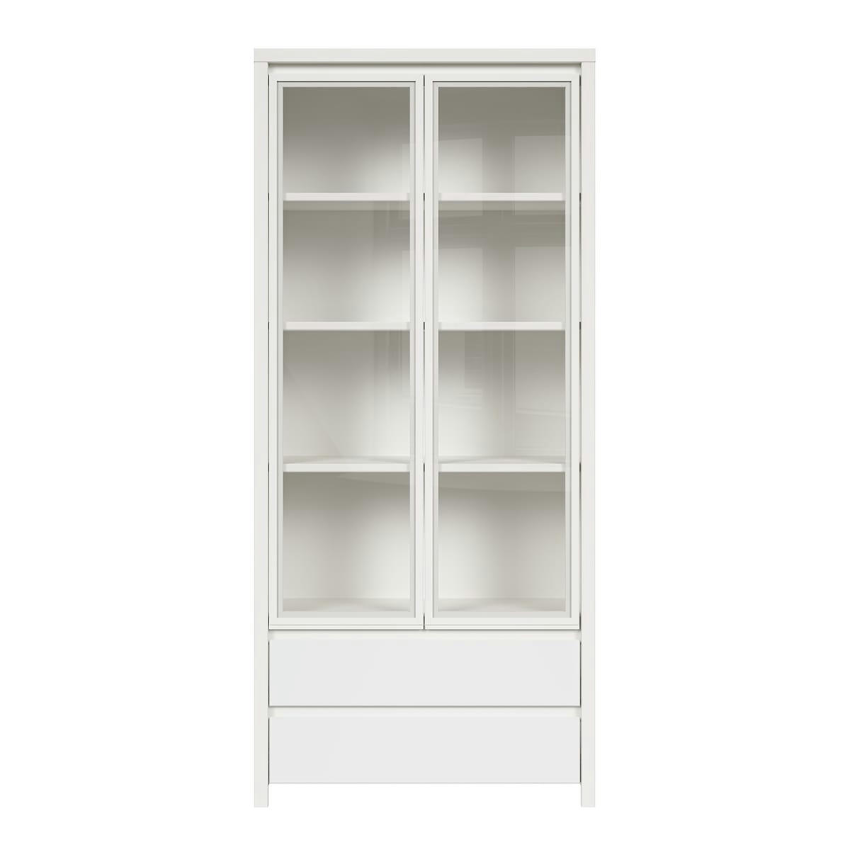 - Vaisselier 2 portes 2 tiroirs blanc