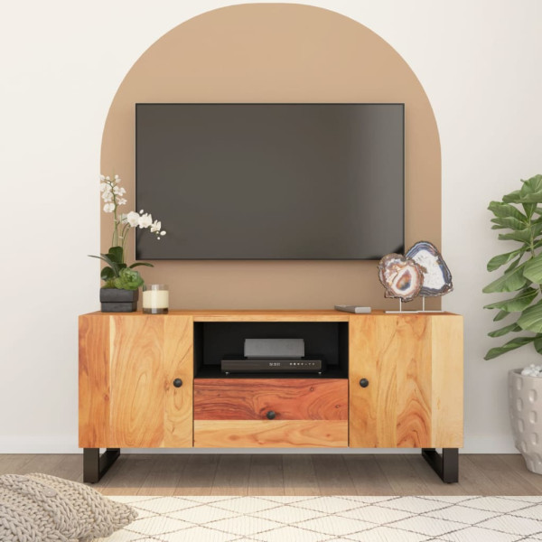 Szafka Pod Telewizor Stolik Półka Szafka RTV Brązowa 105x33.5x46 cm