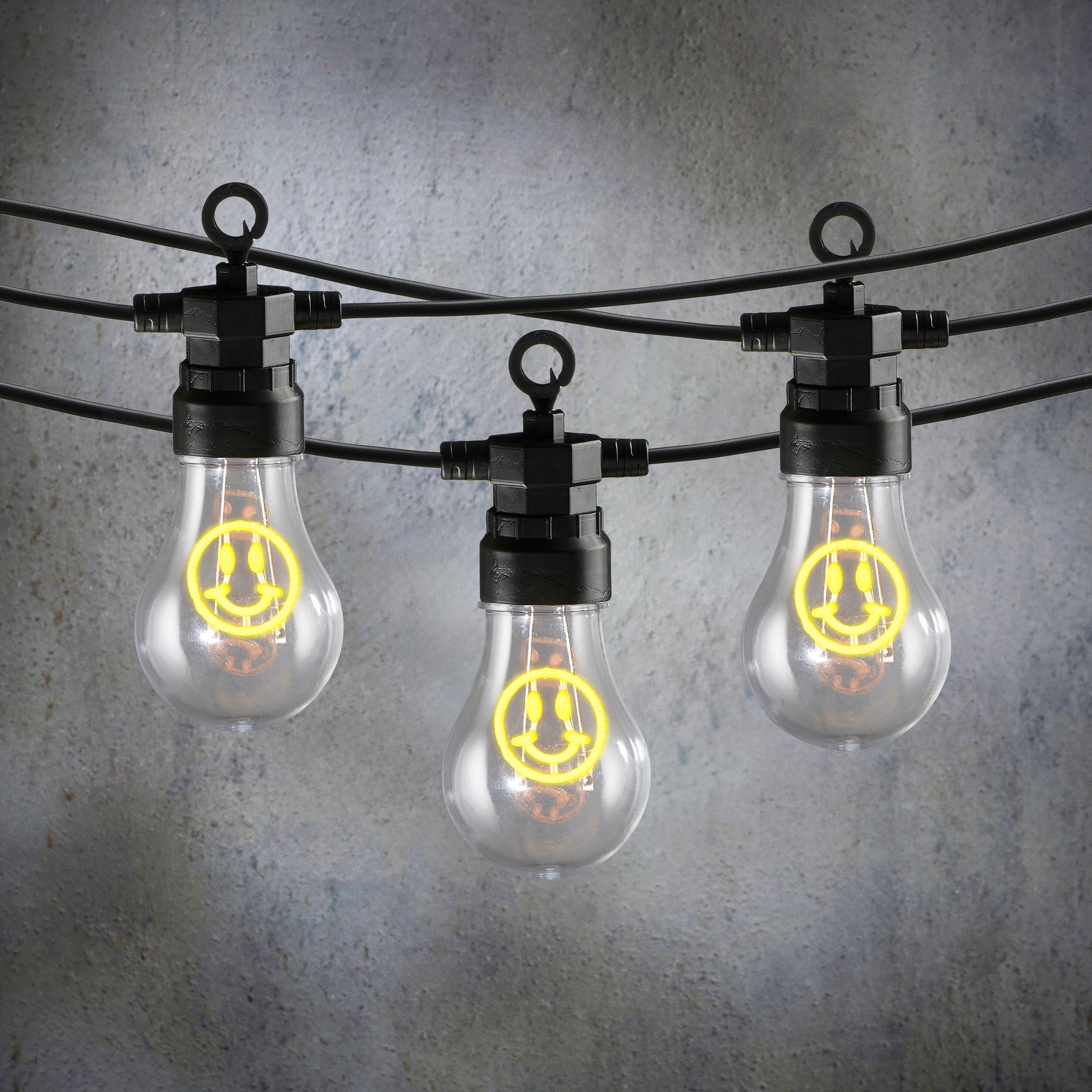 Luca Lighting Smiley LED Lichtsnoer Buiten - L450 cm - Geel