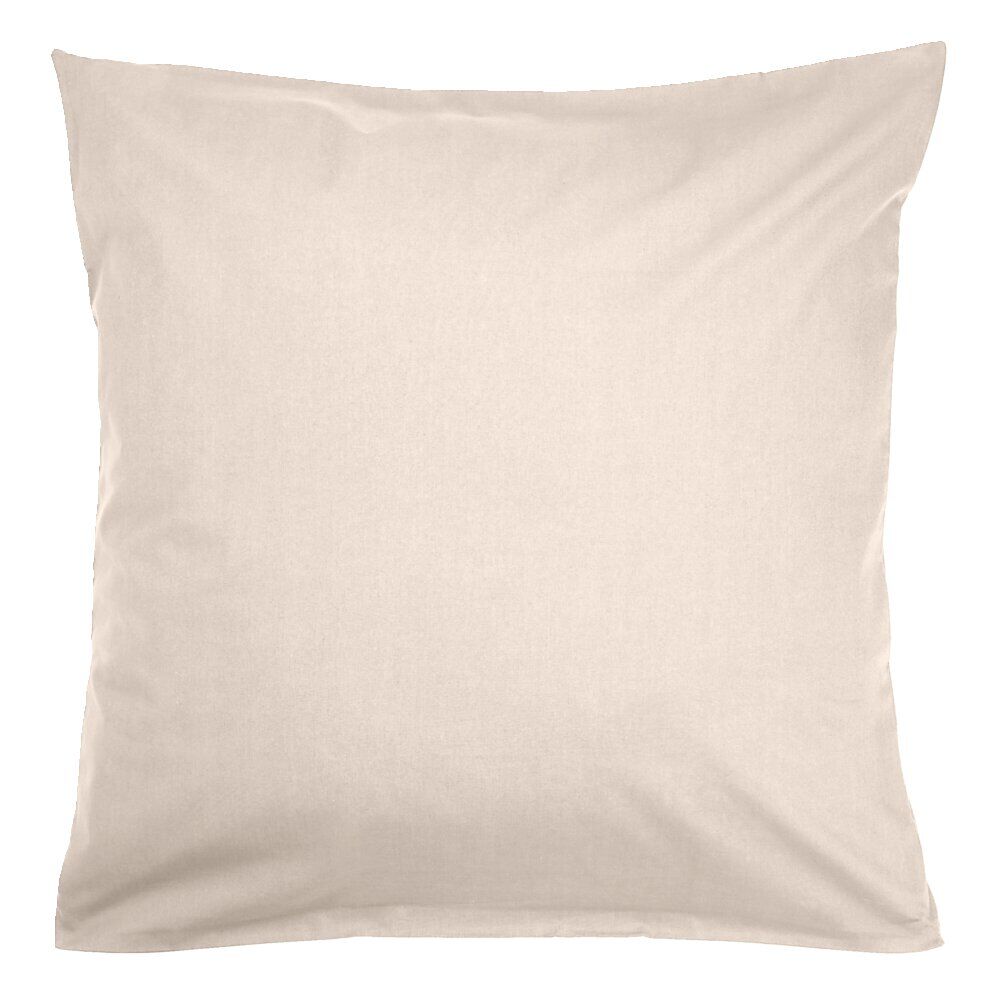 Taie d'oreiller 63x63cm 100% coton percale finition droite beige